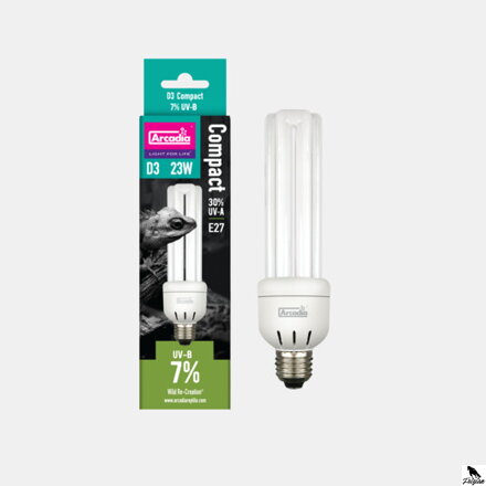 ARCADIA D3 COMPACT BULB 7% UVB 23 WATT